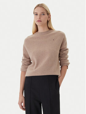 Tommy Hilfiger Tommy Hilfiger Pulover WW0WW46438 Bež Regular Fit