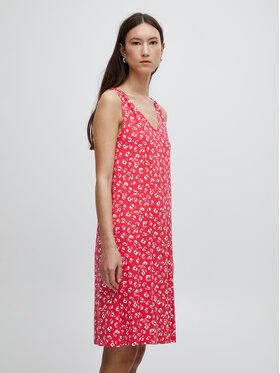 ICHI ICHI Лятна рокля 20118422 Червен Regular Fit
