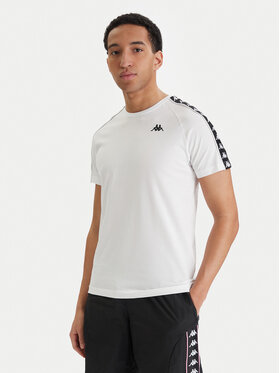 Kappa Kappa Marškinėliai Banda Coen 303UV10 Balta Slim Fit