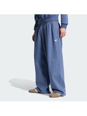 adidas adidas Spodnie materiałowe 165137 Niebieski jasny Oversize