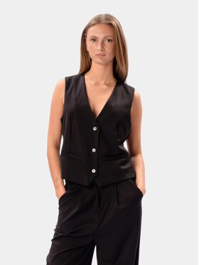 TeeShoppen TeeShoppen Kamizelka 'Basic Collection' Czarny Regular Fit