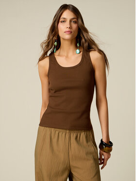 Oltre Oltre T-shirt G08YJ004972N022 Marrone Regular Fit