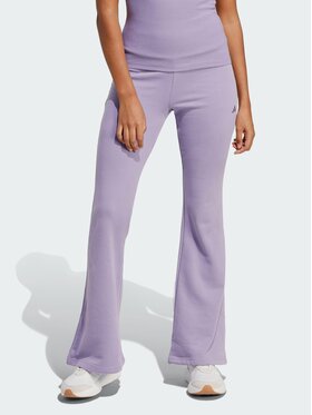 adidas adidas Spodnie materiałowe French Terry Fioletowy Slim Fit