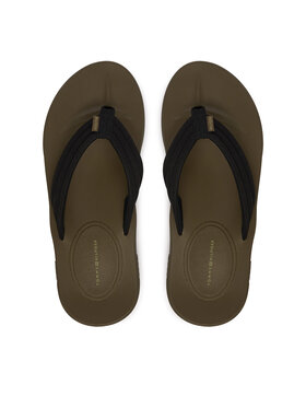 Tommy Hilfiger Tommy Hilfiger Japonki Molded Hilfiger Lth Beach Sandal FM0FM05802 Czarny