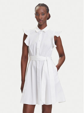 Fracomina Fracomina Každodenné šaty FR23SD1027W40001 Biela Regular Fit