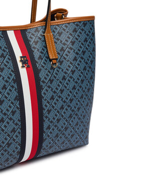 Tommy Hilfiger Tommy Hilfiger Handtasche Th Monoplay Satchel Corp AW0AW19516 Dunkelblau
