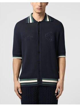 PHILIPP PLEIN PHILIPP PLEIN Polokošeľa 30482 Tmavomodrá Regular Fit