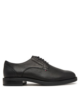 Tommy Hilfiger Tommy Hilfiger Cipele Lth Mix Dress Hilfiger Shoe FM0FM06086 Crna