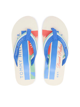 Tommy Hilfiger Tommy Hilfiger Zehentrenner Patch Hilfiger Beach Sandal FM0FM05903 Blau