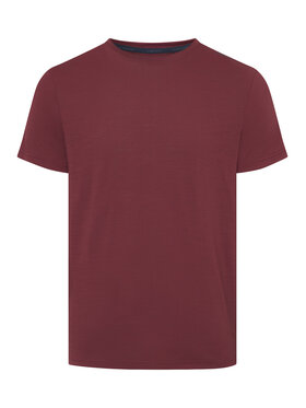 Viking Viking Koszulka techniczna T-shirt Salen Man Merino Bordowy Regular Fit