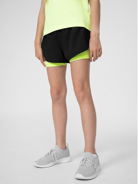 4F 4F Pantaloni scurți sport 4FJSS23TFSHF144 Negru Regular Fit