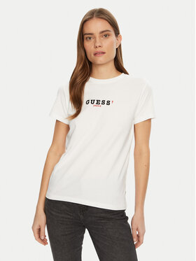 Guess Jeans Guess Jeans T-Shirt W5RI54 J1314 Bílá Regular Fit