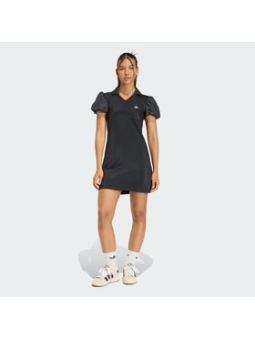 adidas adidas Sukienka codzienna with balloon sleeves Czarny Slim Fit