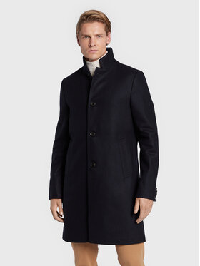 J.Lindeberg J.Lindeberg Μάλλινο παλτό Holger 2.0 FMOW06364 Σκούρο μπλε Slim Fit
