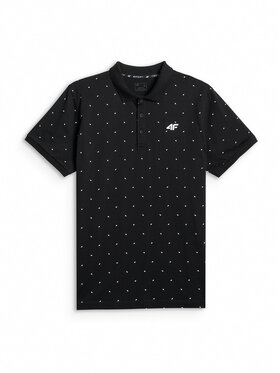 4F 4F Polo SPORTS CLUB Czarny Regular Fit