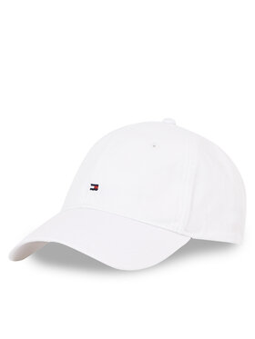 Tommy Hilfiger Tommy Hilfiger Czapka z daszkiem Essential Flag Soft Cap AW0AW17131 Biały