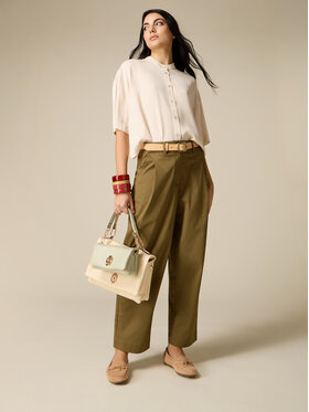 Oltre Oltre Pantaloni di tessuto P00NR009182N035 Verde Boy Fit