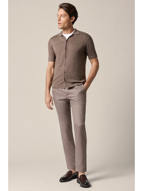 Lancerto Lancerto Spodnie materiałowe Umberto Jasnobrązowe SP131126000009 Brązowy Slim Fit
