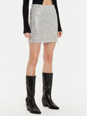 ONLY ONLY Fustă mini Spacy 15305742 Argintiu Slim Fit