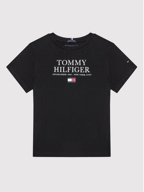 Tommy Hilfiger Tommy Hilfiger Tričko Th Logo KB0KB07012 M Čierna Regular Fit