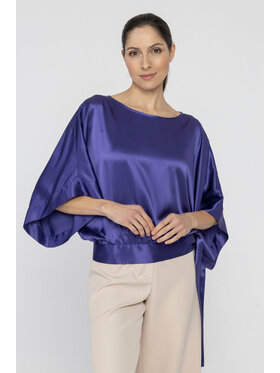 Deni Cler Milano Deni Cler Milano Bluzka W-DC-1335-D2-A6-60-1 Fioletowy Oversize