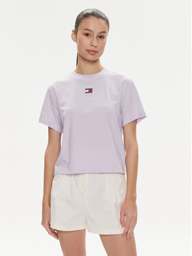 Tommy Jeans Tommy Jeans T-Shirt Badge DW0DW17391 Violett Boxy Fit
