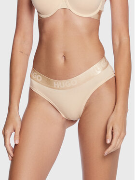 Hugo Hugo Класически дамски бикини Sporty Logo 50480165 Бежов