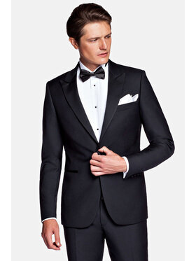 Lancerto Lancerto Marynarka Lincoln Czarny Slim Fit