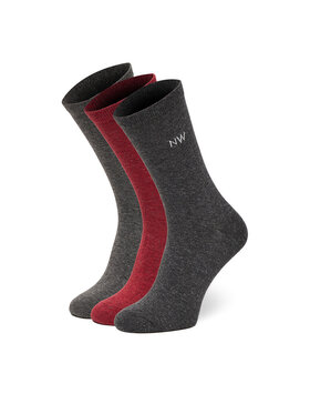 Nine West Nine West Dlouhé ponožky CEO_AS_NW_05_W_AW25 (3 PACK) Šedá