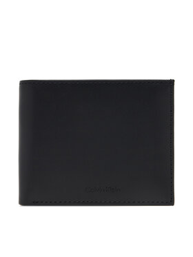 Calvin Klein Calvin Klein Vīriešu maks Ck Premium Bifold 5Cc W/Coin K50K512923 Melns