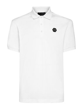 PHILIPP PLEIN PHILIPP PLEIN Polo 215 Biały Slim Fit