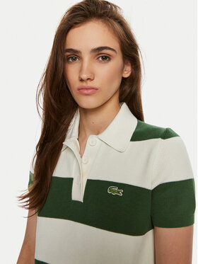 Lacoste Vsakodnevna Obleka EF6919 Bela Slim Fit