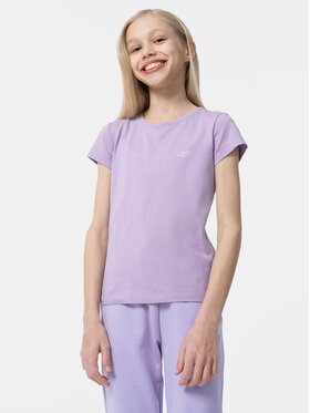 4F 4F Marškinėliai 4FJAW23TTSHF0816 Violetinė Regular Fit