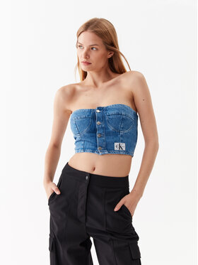 Calvin Klein Jeans Calvin Klein Jeans Top J20J221264 Plava Slim Fit
