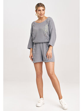 FIGL FIGL Sweter M995 Szary Regular Fit