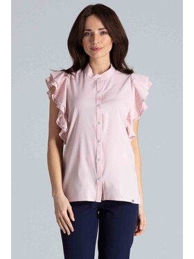 Lenitif Lenitif Bluzka K482 Różowy Regular Fit