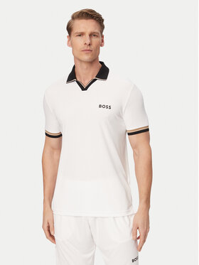 BOSS BOSS Polo särk Serve 2 50559200 Valge Slim Fit