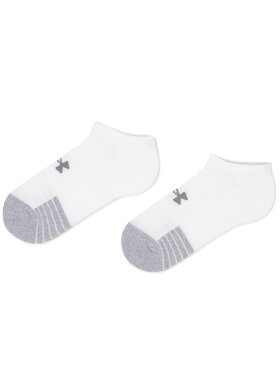 Under Armour Set 3 Parov Unisex Nizkih Nogavic Heatgear No Show Sock 1346755-100 Bela