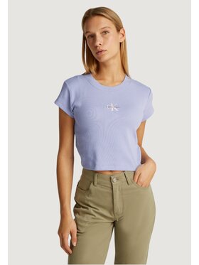 Calvin Klein Jeans Calvin Klein Jeans T-Shirt MONOGRAM BABY TEE Fioletowy Shirt Fit