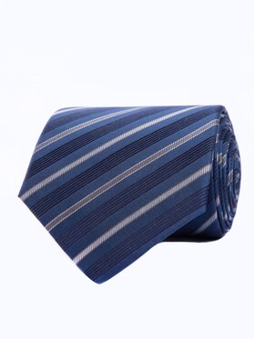 ELSNER ELSNER Krawat JEDWAB ŻAKARD A0014 Niebieski