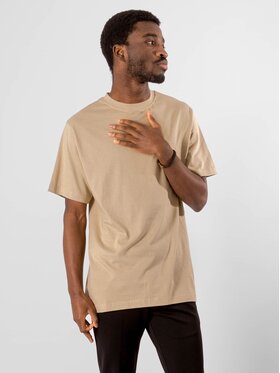 TeeShoppen TeeShoppen T-Shirt 'Oversized Collection' Beżowy Oversize