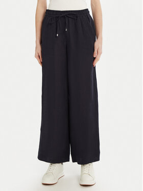 Marella Marella Pantaloni di tessuto Mattino 2513131084 Blu scuro Wide Leg
