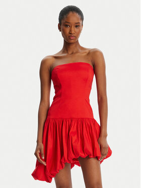 BARDOT BARDOT Sukienka koktajlowa Alyna Straples Mini 59981DB Czerwony Slim Fit