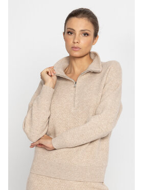 Deni Cler Milano Deni Cler Milano Sweter T-DC-S470-D5-90-12-1 Beżowy Regular Fit