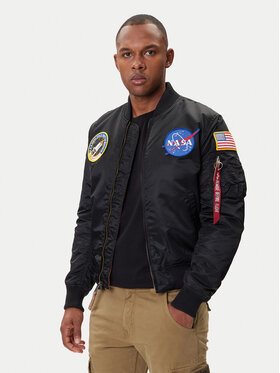 Alpha Industries Alpha Industries Bunda bomber Nasa 166107 Černá Regular Fit