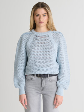 BIG STAR BIG STAR Sweter FUNIA Niebieski Reglan Fit