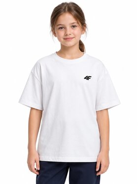 4F 4F T-Shirt 4FJWMM00TTSHF3601-10S Biały Regular Fit