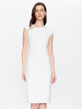 Lauren Ralph Lauren Lauren Ralph Lauren Koktejlové šaty 253898713001 Biela Slim Fit