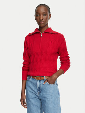 Tommy Hilfiger Tommy Hilfiger Svetr WW0WW46425 Červená Regular Fit