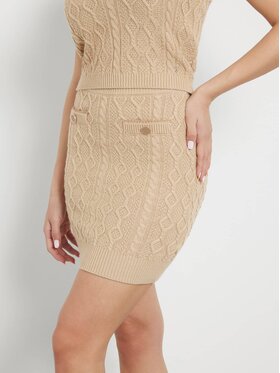 Guess Guess Spódnica 164833 Beżowy Classic Fit